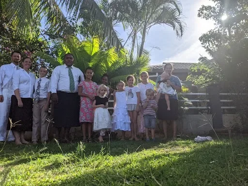 Friends made by Tyler's family in Fiji