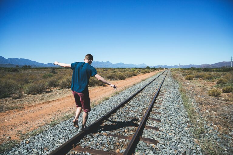 guy walking train tracks porn triggers